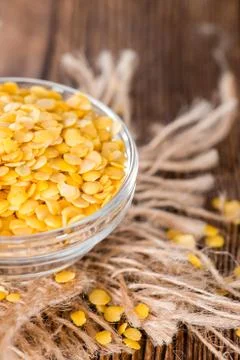 Yellow lentils Stock Photos
