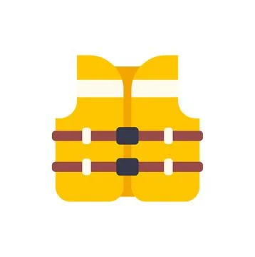 Yellow life jacket ensuring water safety and protection イラスト素材
