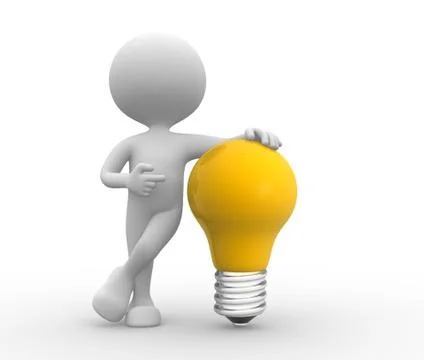 Yellow light bulb Stock Illustration