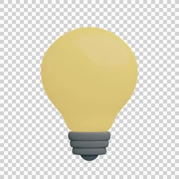 Yellow light bulb. Stock Illustration