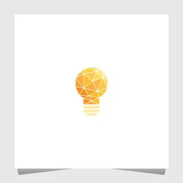 Yellow light bulb Technology logo template art energy power electricity idea  イラスト素材