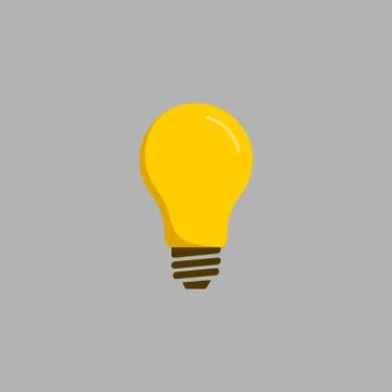 Yellow light bulb vector illustration Stock Illustration