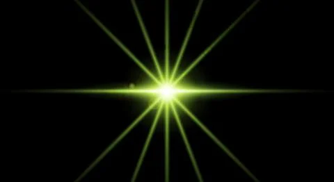 Yellow Light Flare glowing star Stock Illustration