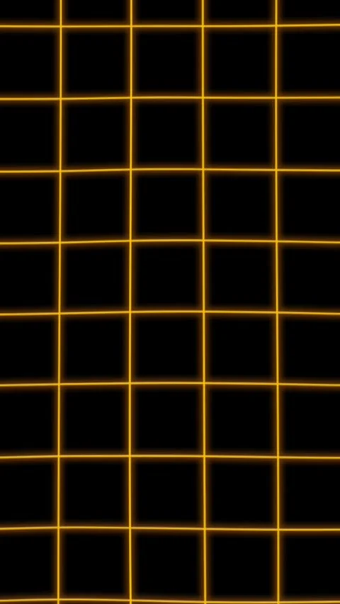 Yellow light grid on a black background Stock Footage 292779304