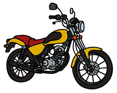 Yellow light motorcycle Stock Illustration