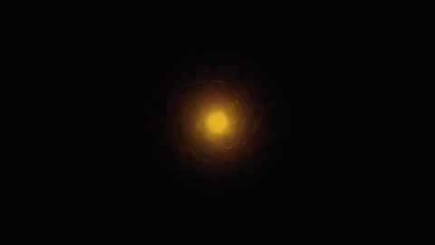 Yellow light orb growing in darkness with soft glow effect cinematic motion Video stock 341691727