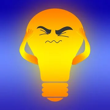 The yellow light scared Stock Illustration