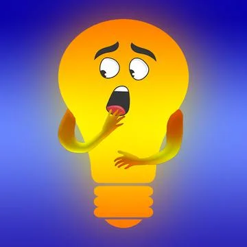 The yellow light scared Stock Illustration