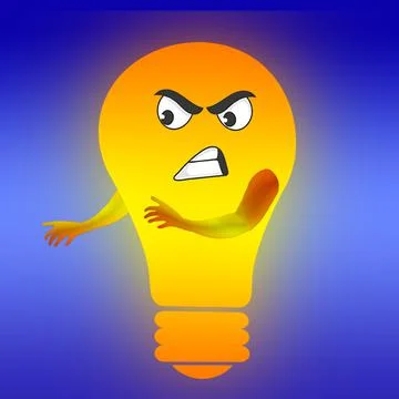 The yellow light scared Stock Illustration