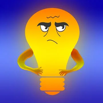 The yellow light scared Stock Illustration