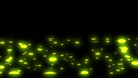 Yellow Light spheres floating against black sky animation Stock Footage 182885248