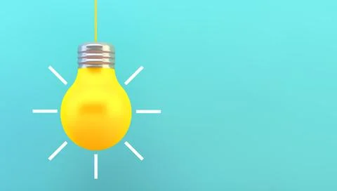 Yellow lightbulb concept Stock Illustration