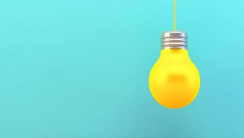Yellow lightbulb concept Stock Illustration