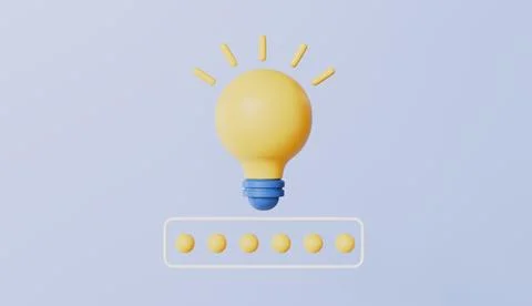 Yellow lightbulb, Creativity for business idea, idea loading concept Stock Illustration