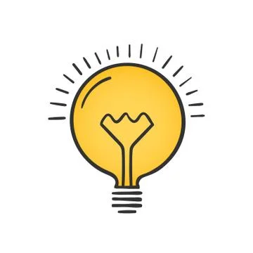 Yellow Lightbulb Stock Illustration