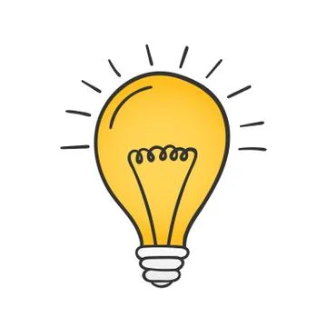Yellow Lightbulb Stock Illustration