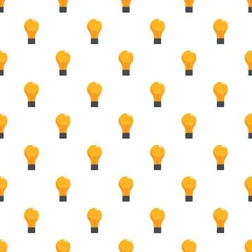 Yellow lightbulb pattern representing ideas and creativity Stock Illustration