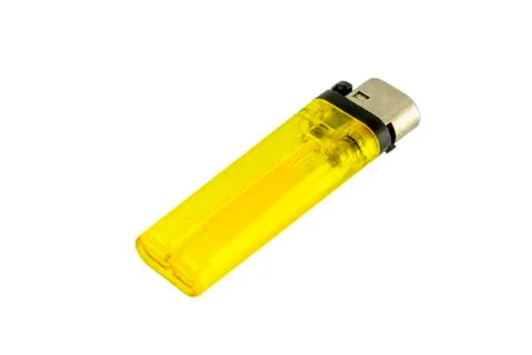 Yellow lighter Foto stock