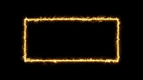 Yellow Lightning  4k Rectangle Animation Video stock 296797601