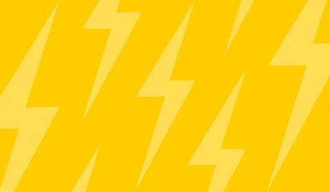 Yellow Lightning Bolt Pattern Abstract Energy Background Stock Illustration