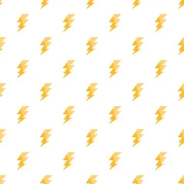 Yellow lightning bolt seamless pattern background Stock Illustration