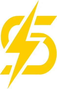 Yellow lightning bolt symbol on white background, energy, power, speed, ico.. イラスト素材