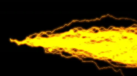 Yellow Lightning Burst Stock Footage 64266