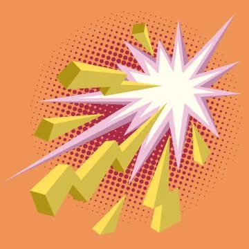 Yellow lightning comic background イラスト素材