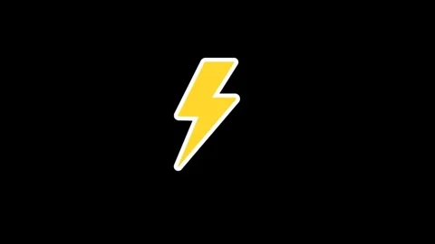 Yellow lightning icon Stock Footage 344561676