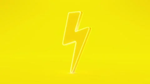 Yellow lightning shines on yellow background Designed in concept of minimalist. Stock Footage 263273278