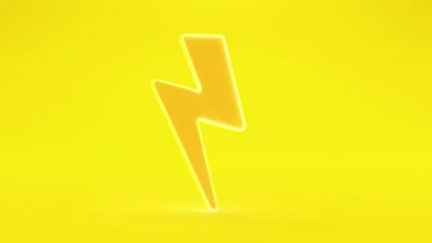Yellow lightning shines on yellow background Designed in concept of minimalist. Stock Footage 263273281