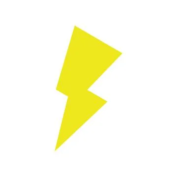 Yellow lightning, vector. Stock Illustration