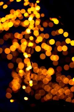 Yellow lights bokeh Stock Photos