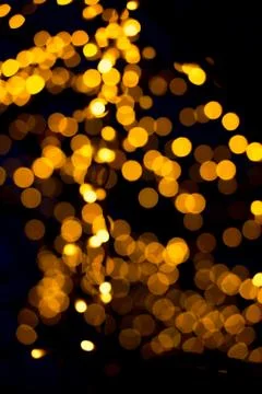 Yellow lights bokeh Stock Photos