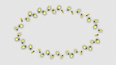 Yellow Lights Circular Overlay Frame 库存影片 348025185