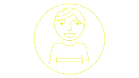 Yellow line boy white Stock Footage 297545647