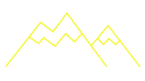 Yellow line mountain white Stock Footage 293457202