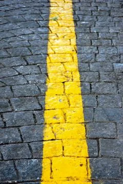 Yellow line 写真素材