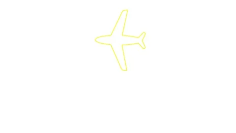 Yellow line plane fly white Stock Footage 304491690