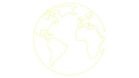 Yellow line planet white Stock Footage 269507898