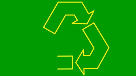 Yellow line recycle green Stock Footage 201405473