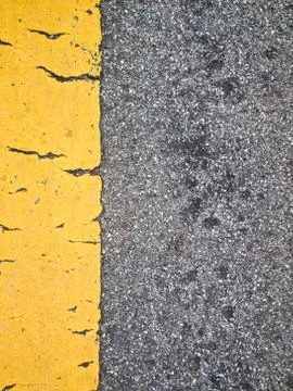 Yellow line on the road Stock Photos