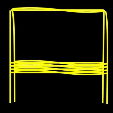 Yellow linear abstract shape 스톡 일러스트