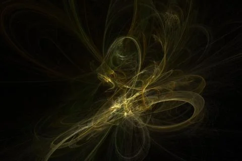 Yellow lines on black background Stock Photos