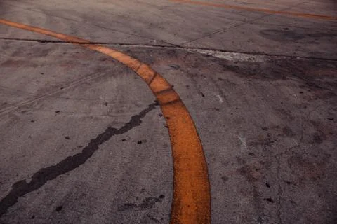 Yellow lines highway Stock Photos