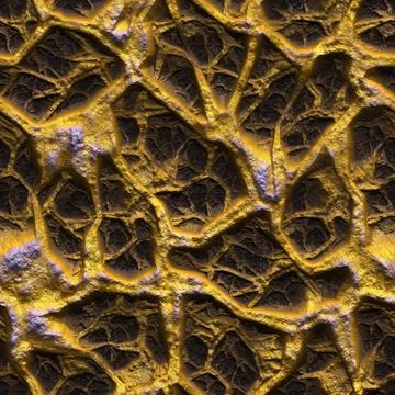 Yellow lines in strange surface Stock Photos