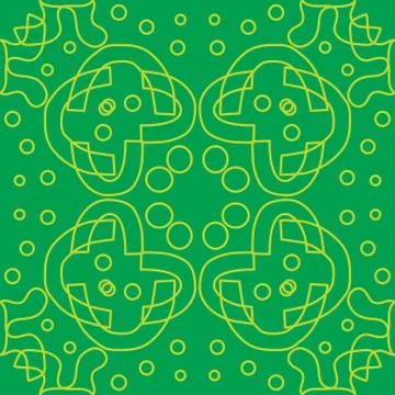 Yellow Lines Symmetry Pattern Stock Illustration