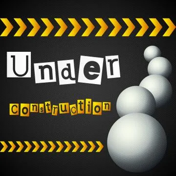 Yellow lines with under construction text Stock Illustration