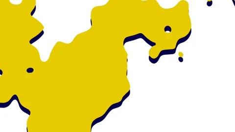 Yellow liquid abstract animation Stock Footage 326371495