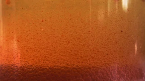 Yellow liquid with air bubbles Video stock 97848574